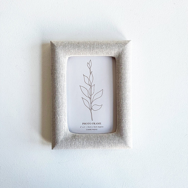 6x4 Linen Photo Frame | Cream