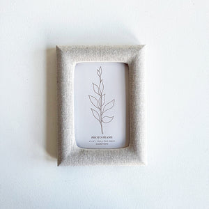 6x4 Linen Photo Frame | Cream