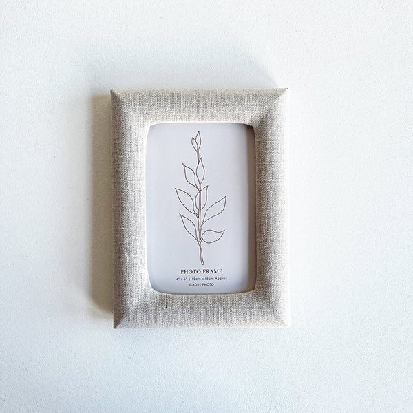 6x4 Linen Photo Frame | Cream