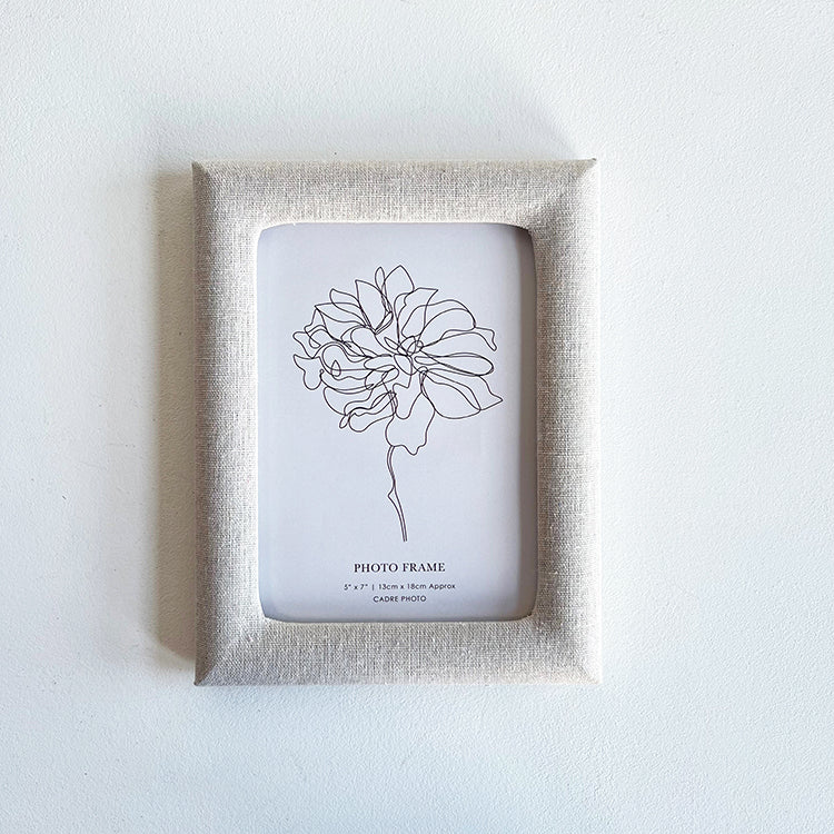 7x5 Linen Photo Frame | Cream