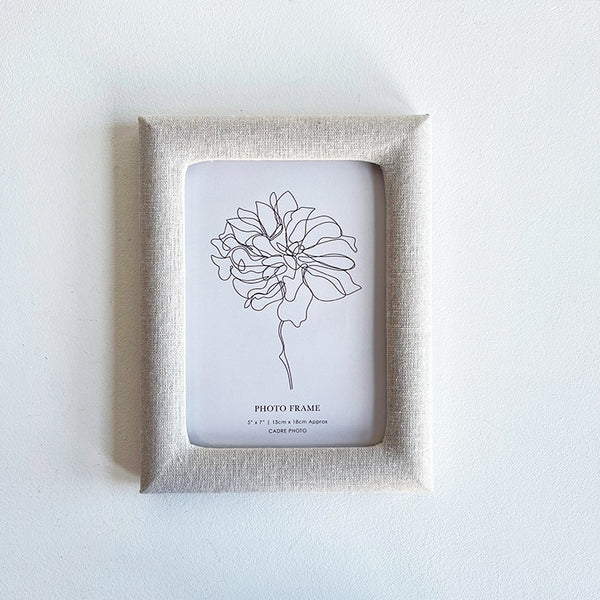 7x5 Linen Photo Frame | Cream