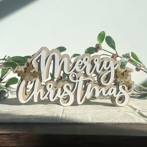 Wooden Merry Christmas Sign