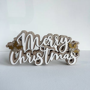 Wooden Merry Christmas Sign