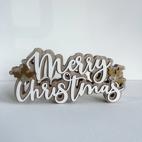 Wooden Merry Christmas Sign