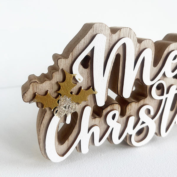 Wooden Merry Christmas Sign