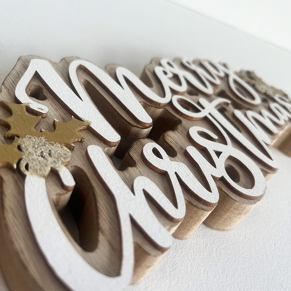 Wooden Merry Christmas Sign