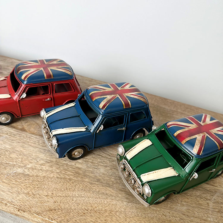 Vintage Union Jack Tin Car | Green