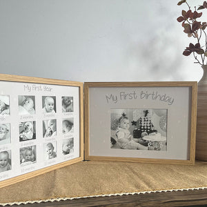 Baby's First Year Photo Frame | Oak Effect