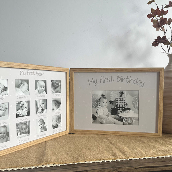 Baby's First Year Photo Frame | Oak Effect