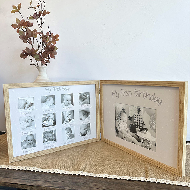 Baby's First Year Photo Frame | Oak Effect