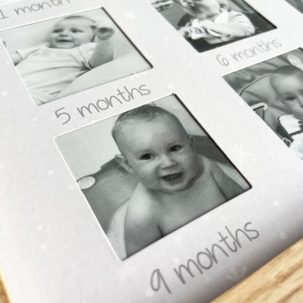 Baby's First Year Photo Frame | Oak Effect