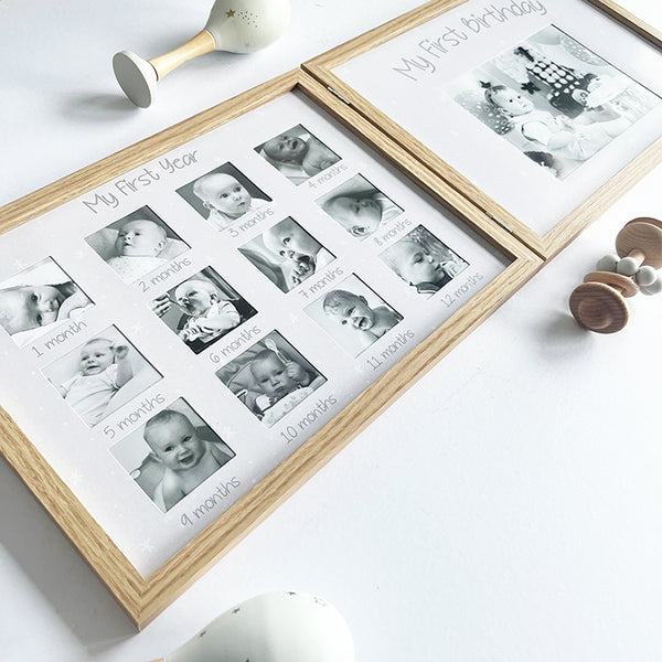 Baby's First Year Photo Frame | Oak Effect