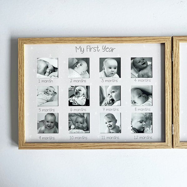 Baby's First Year Photo Frame | Oak Effect
