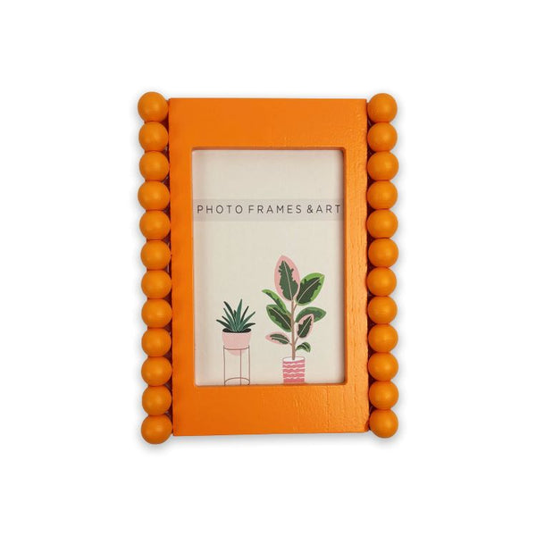 Beaded Orange Photo Frame | 6x4"