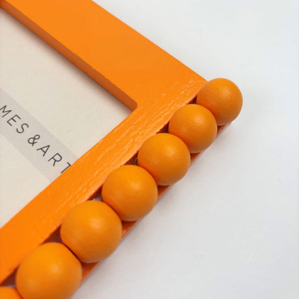 Beaded Orange Photo Frame | 6x4"