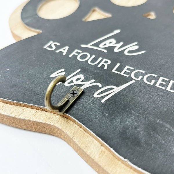Paw Print Wooden Plaque
