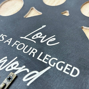 Paw Print Wooden Plaque