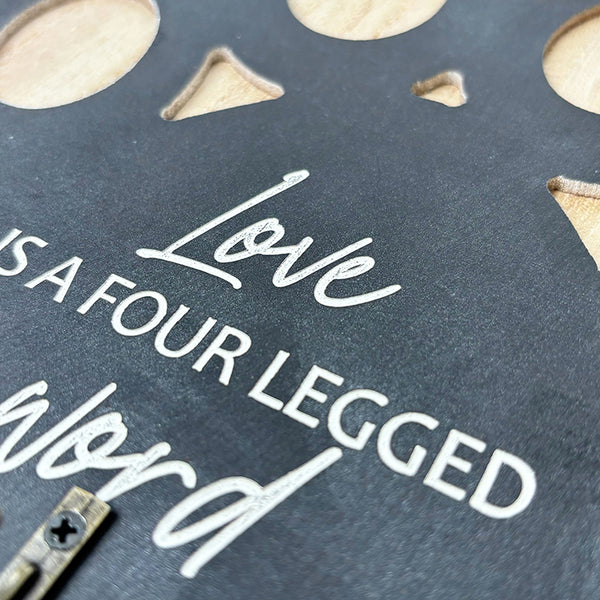Paw Print Wooden Plaque