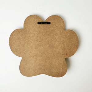 Paw Print Wooden Plaque