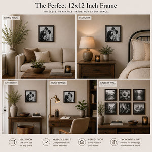 12x12" Dark Walnut Effect Photo Frame | Harrogate Collection