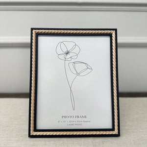 10x8" Black Photo Frame | Natural Swirl