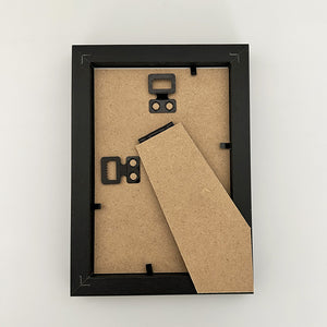 7x5" Black Photo Frame | Natural Swirl