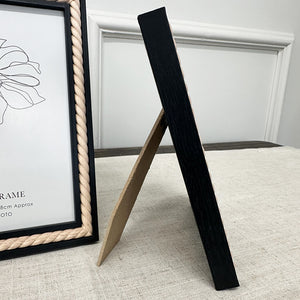 7x5" Black Photo Frame | Natural Swirl