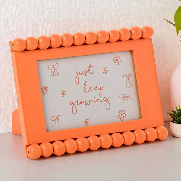 Beaded Orange Photo Frame | 6x4"