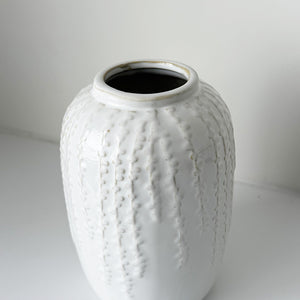 Ceramic Textured Vase | White