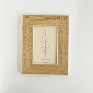6x4 Frame With Glass | White Edge Wood Effect