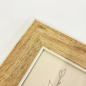 6x4 Frame With Glass | White Edge Wood Effect