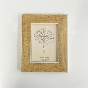 7x5 Frame With Glass | White Edge Wood Effect