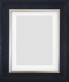 Manhatten Distressed Black Photo Frame 10x8" For 8x6'' With Soft Cream Mount - photoframesandart