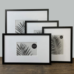 Oversized Mount Wooden 16x14" Black Frame For 10x8"  | Signature Collection