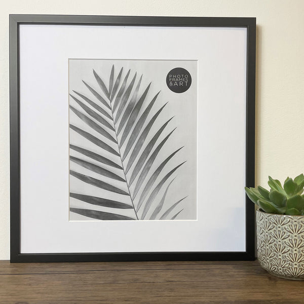 Oversized Mount Wooden 14x14" Black Frame For 10x8" | Signature Collection