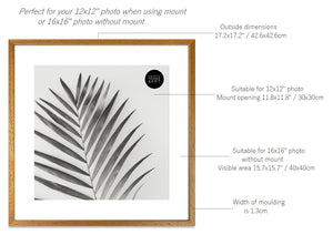 16x16" for 12x12" With Glass | Winchester Wood