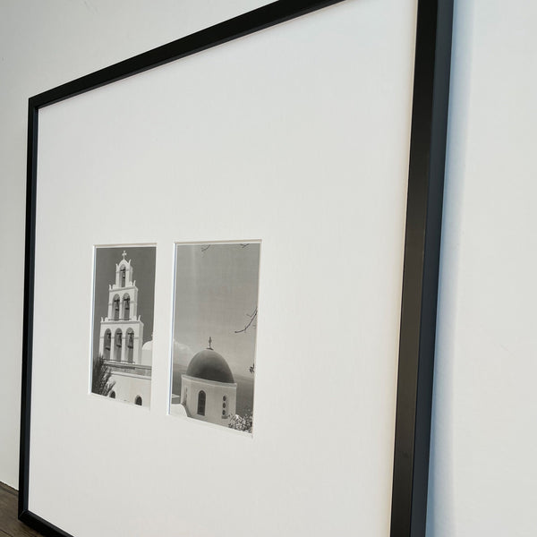 Oversized Mount Wooden 18x18" Black Frame For Two 6x4" | Signature Collection