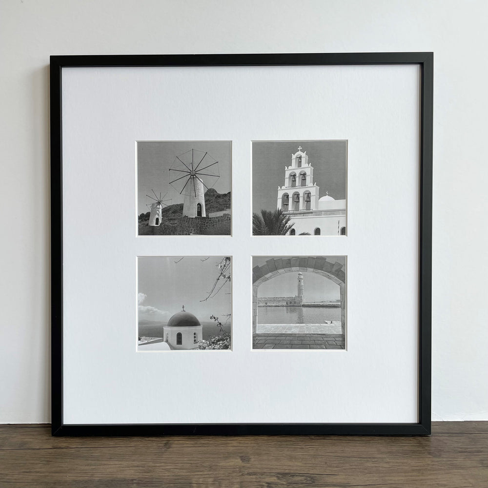 Oversized Mount 5x5" Black Multi Photo Frame - 18x18" Collage Frame | Signature Collection