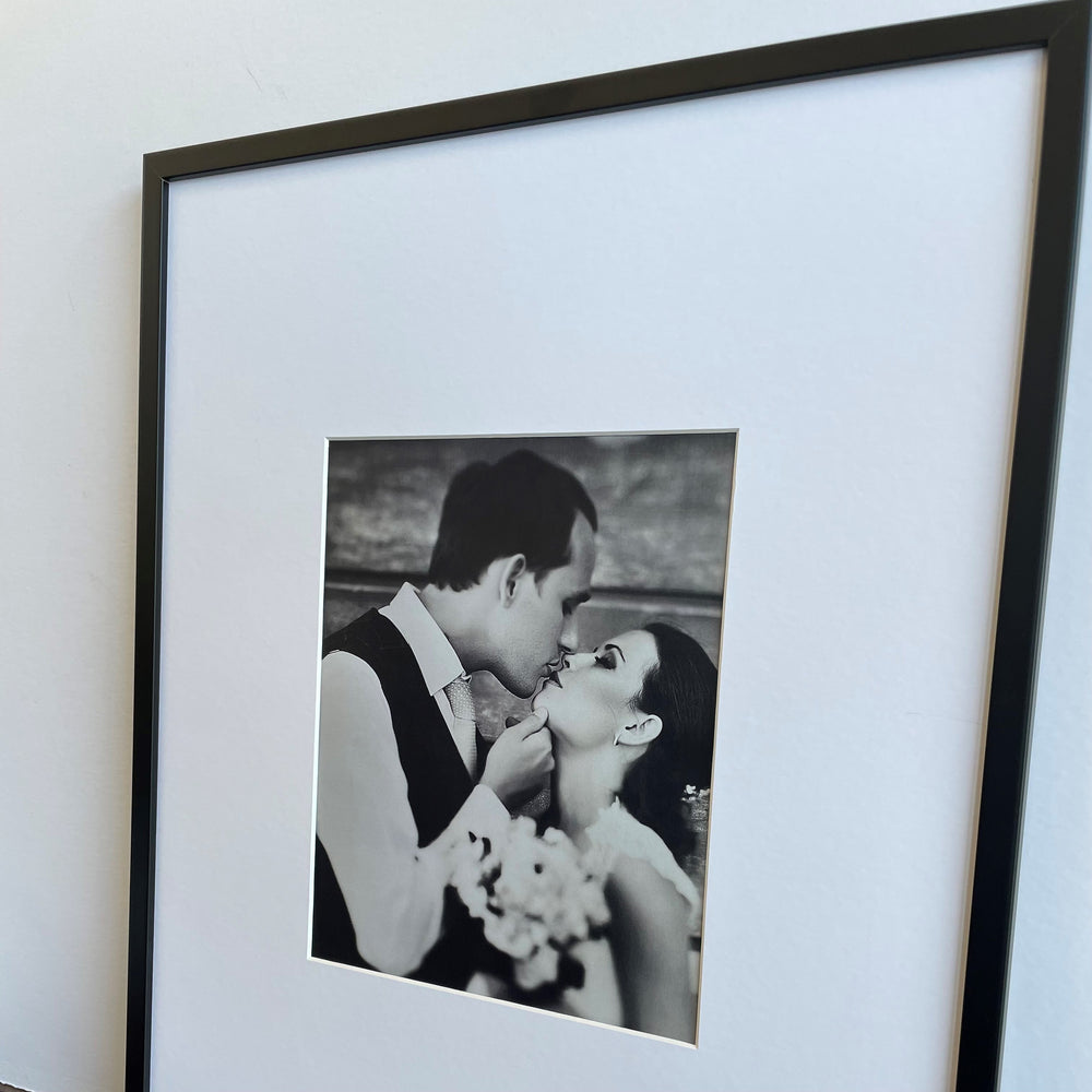 Oversized Mount Wooden 20x16 Black Frame For 10x8 | Signature Collection