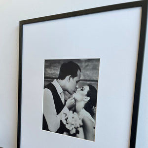 Oversized Mount Wooden 20x16 Black Frame For 10x8 | Signature Collection