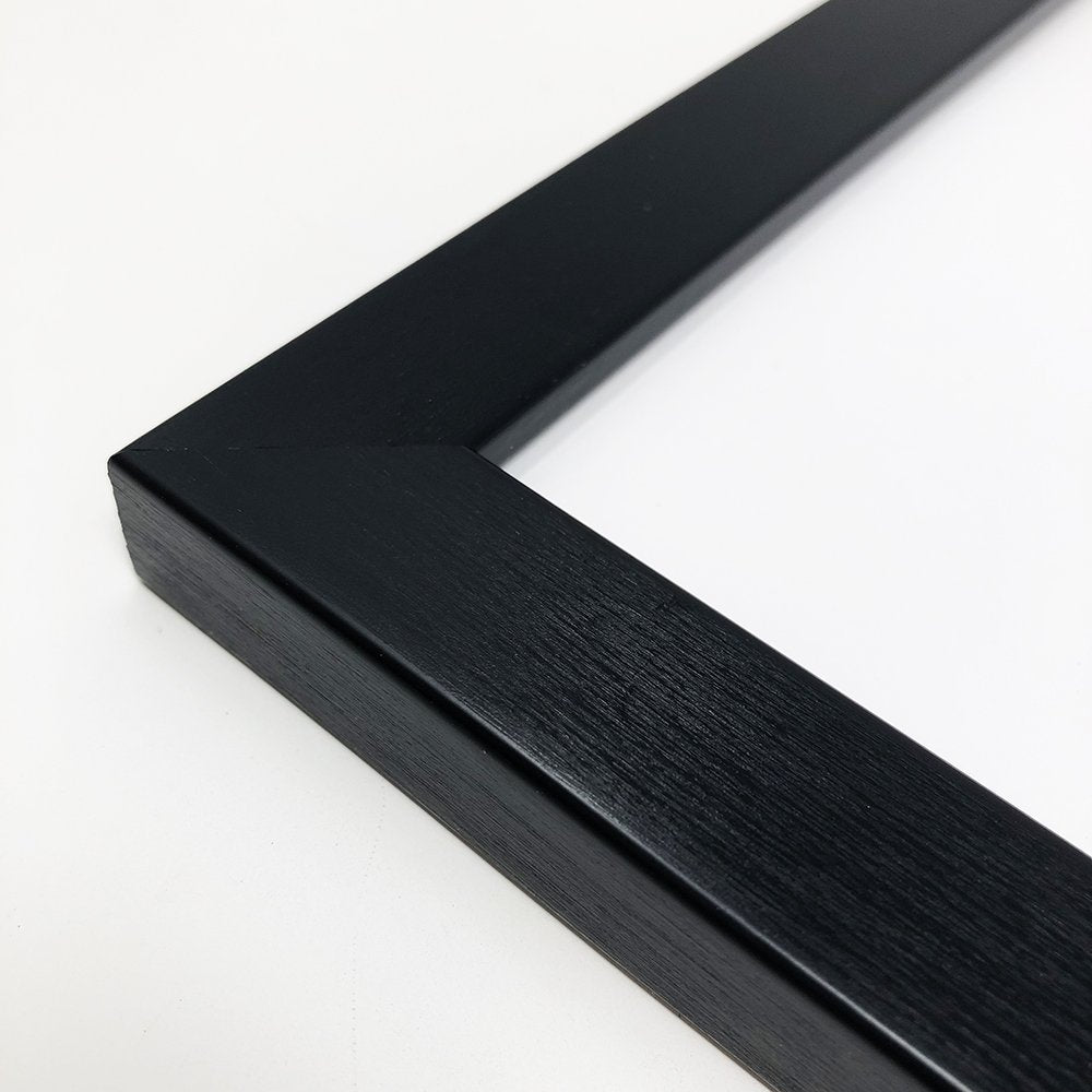 14 x 9" Oxford Black Photo Frame Suitable For A CD And It's Cover With A White Mount - photoframesandart
