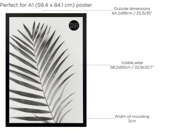 A1 Poster Frame | Verona Black