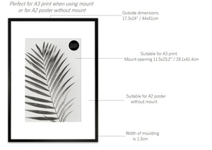 A2 Poster Frame For A3 Print With Mount | Winchester Wood