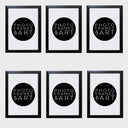 Set of 6 A4 Black Photo Frames | Oxford