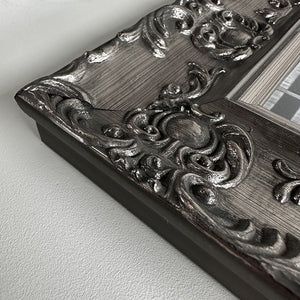 Corner of Gunmetal Antique Photo Frame 