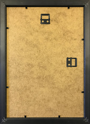 14 x 9" Oxford Black Photo Frame Suitable For A CD And It's Cover With A White Mount - photoframesandart