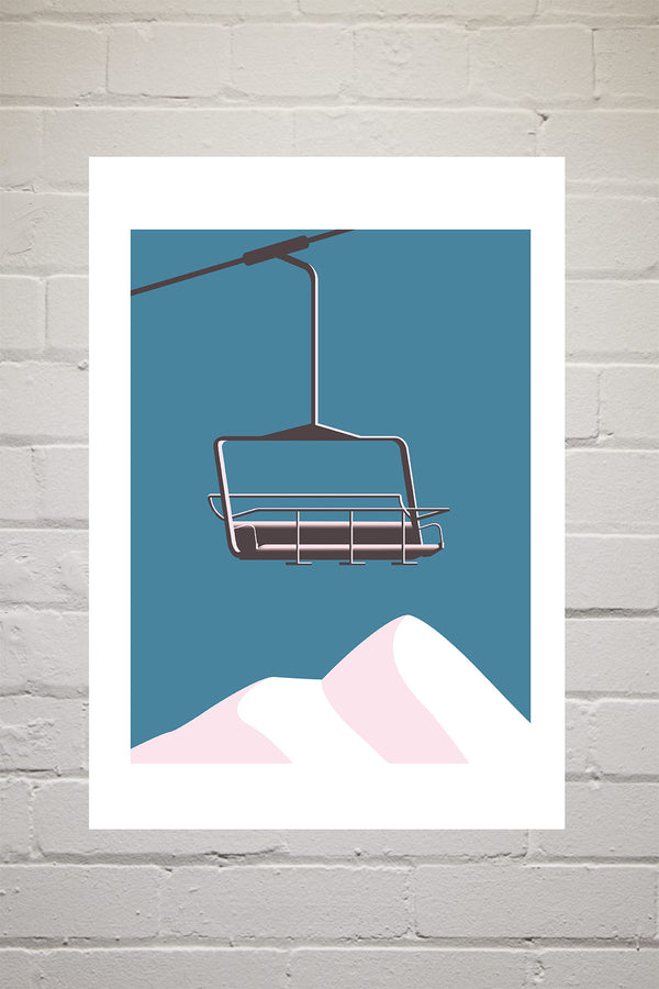 Chair Lift & Mountains by Keeler & Sidaway