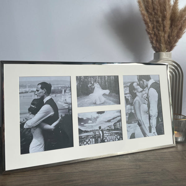 Silver Plated Fine Multi Photo Frame - 4 apertures