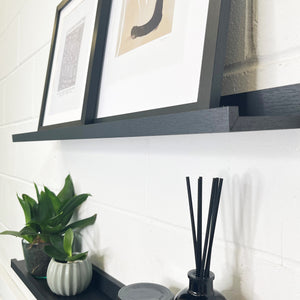 Black Picture Ledge Set Of Two - Picture Shelf | Floating Shelves - Wall Decor Pack Of 2 70 CM Wall Decor Picture Shelves