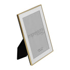 Side View of 7 X 5 Brushed Brass Fine Gold Photo Frame 